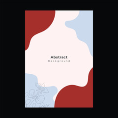 Abstract shapes cover brochure flyer template portrait background