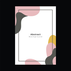 Abstract shapes cover brochure flyer template portrait background