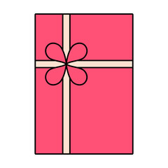 Birthday gift illustration line color