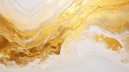 Obraz premium Marbling gold fluid paint textured background