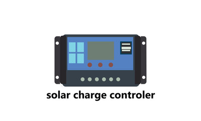 Illustration of a modern solar charge controller device