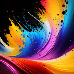 Trendy Colorful Colorsplash Wallpaper and abstract background