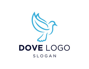 The logo design is about Dove and was created using the Corel Draw 2018 application with a white background.