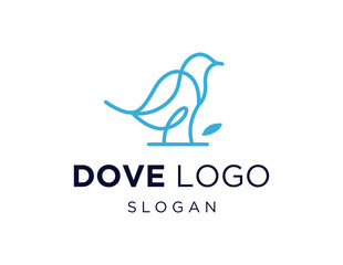 The logo design is about Dove and was created using the Corel Draw 2018 application with a white background.