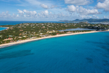 view of the sea and the beach in St. Martin