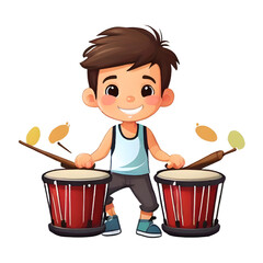 child playing drums