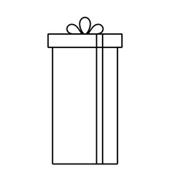 Birthday gift line illustration