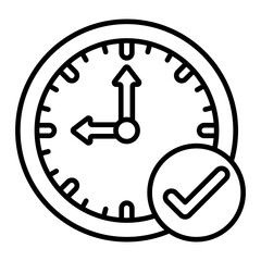   Time Check line icon