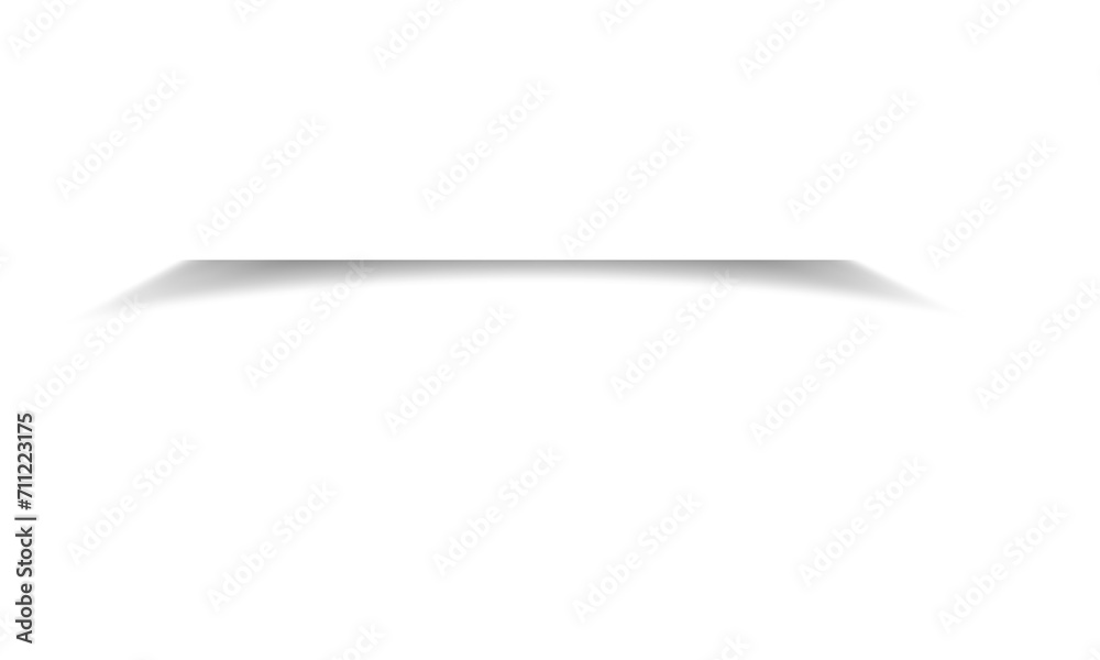 Fototapete realistic horizontal shadow lines overlay effect isolated on transparent background. Gradient borders with soft edges. Black paper shades, dividers graphic design elements, 3d PNG Shadow