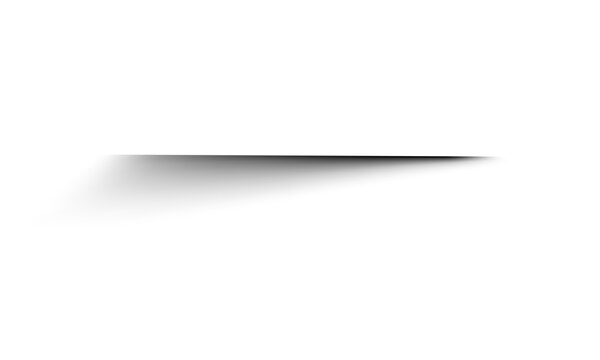 Realistic border shadow effect for Poster, flyer, business card, banner shadow. PNG shadow isolated on transparent background