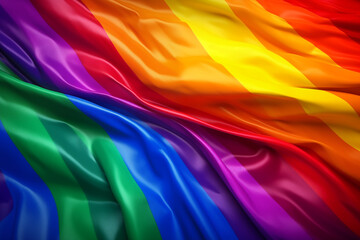 Rainbow flag or Pride flag is a symbol of LGBTQIA+ - obrazy, fototapety, plakaty