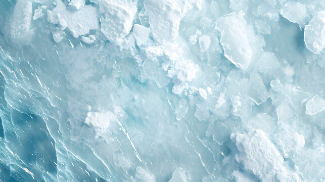 Polar ice surface. empty for presentation.	flat, top view. copy space. mockup, background, wallpaper. 