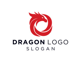 The logo design is about Dragon and was created using the Corel Draw 2018 application with a white background.