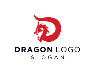 The logo design is about Dragon and was created using the Corel Draw 2018 application with a white background.