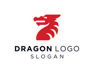 The logo design is about Dragon and was created using the Corel Draw 2018 application with a white background.