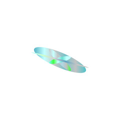 An abstract cut out transparent iridescent oval gradient shape pattern design element.