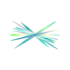 An abstract cut out transparent iridescent oval gradient shape pattern design element.