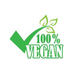 Vegan icon logo design