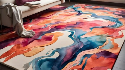 paint on the carpet,Carpet Design, a carpet with intricate patterns