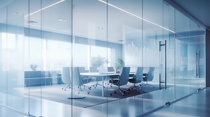 sleek glass office background illustration minimalist corporate, stylish contemporary, elegant sophisticated sleek glass office background