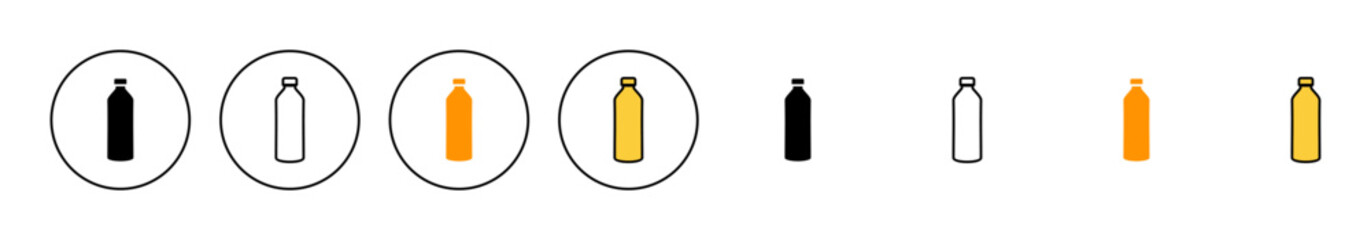 Bottle icon set vector. bottle sign and symbol