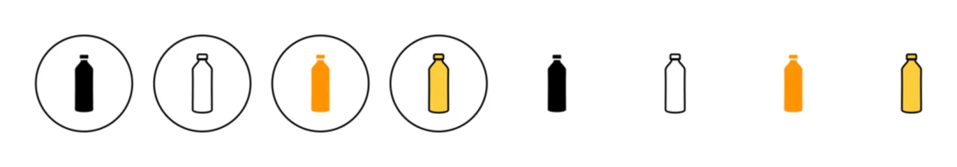 Poster Bottle icon set vector. bottle sign and symbol © Lunaraa