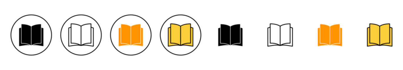 Book icon set vector. open book sign and symbol. ebook icon