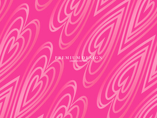 Pink heart background with modern concept. Romantic cute background.