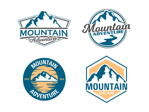 Adventure Mountain Logo Vector Set for Thrilling Brand Identities