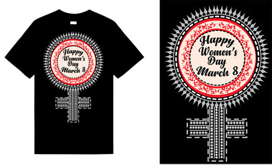 Women's day T shirt design .