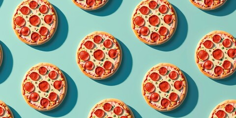 Pizza pattern, pale background