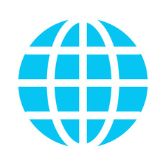 地球を表すカラースタイルのアイコン