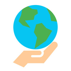 地球を表すカラースタイルのアイコン