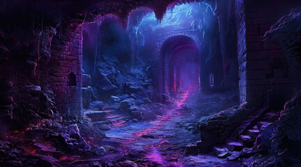 Surreal fantasy dungeon design