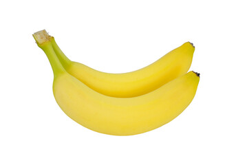 Whole banana and cutted isolated on white background with clipping path. Fruite health food concept.