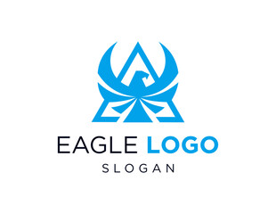 The logo design is about Eagle and was created using the Corel Draw 2018 application with a white background.