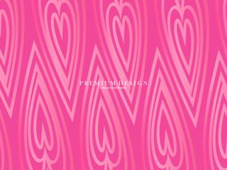 Pink heart background with modern concept. Romantic cute background.