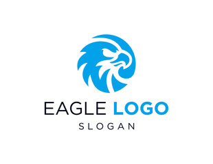 The logo design is about Eagle and was created using the Corel Draw 2018 application with a white background.