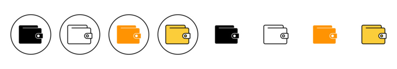 Wallet icon set vector. wallet sign and symbol