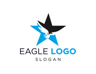 The logo design is about Eagle and was created using the Corel Draw 2018 application with a white background.
