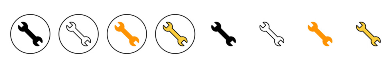 Wrench icon set vector. repair icon. tools sign and symbol