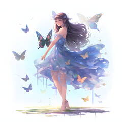 fairy with butterfly