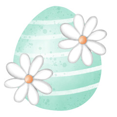 easter egg with flowers