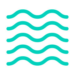 水、波を表すカラースタイルのアイコン