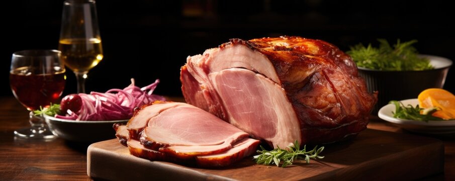 From its stunning, perfectly caramelized exterior to its succulent, rosypink center, this exquisite roast ham exemplifies the epitome of culinary craftsmanship, offering an unforgettable