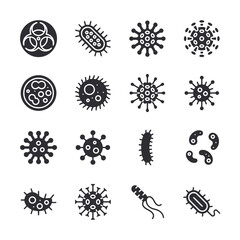 set of icon Microorganism