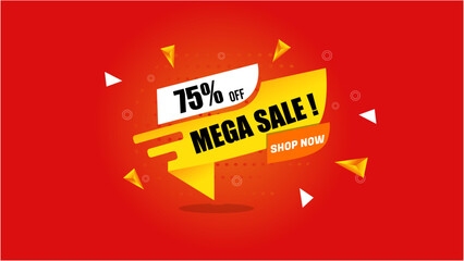 Fototapeta premium Big sale with cheerful and bright color background Discount promotion layout banner template design