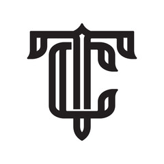 CS SC monogram logo classic vintage retro logo