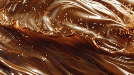 Close-up of a splash of chocolate as a background.