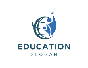 The logo design is about Education and was created using the Corel Draw 2018 application with a white background.